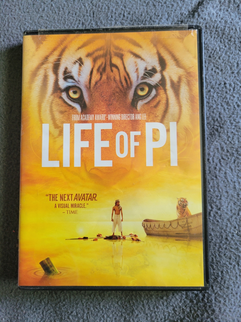 Life of Pi DVD - Vibrant Yellow/Orange Cover